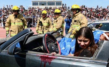 Victim are in pain as firefighters work to extract them from their vehicles.